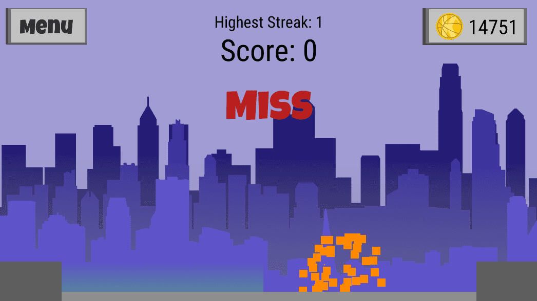 Player missing the kerb