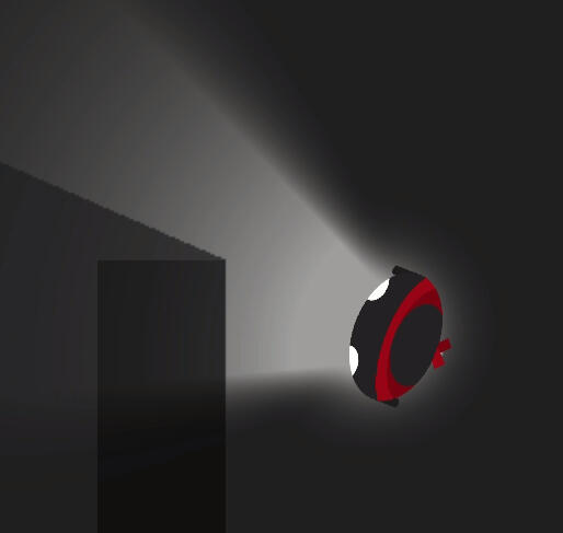 Night torch and shadows